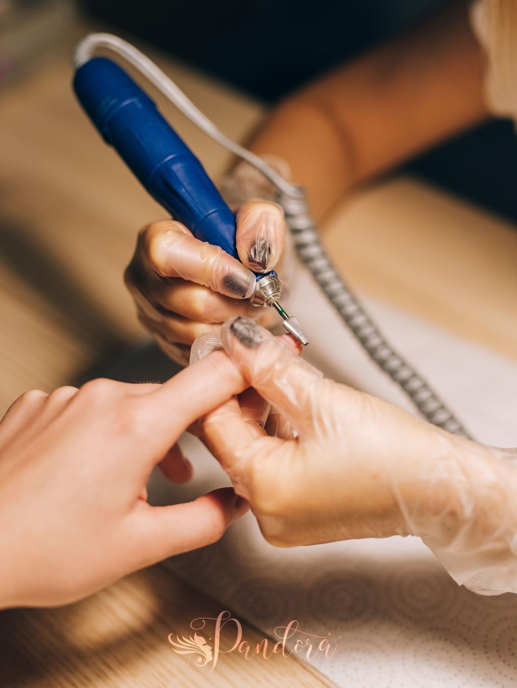 Gel extensions at Pandora Nail Spa in Lafayette