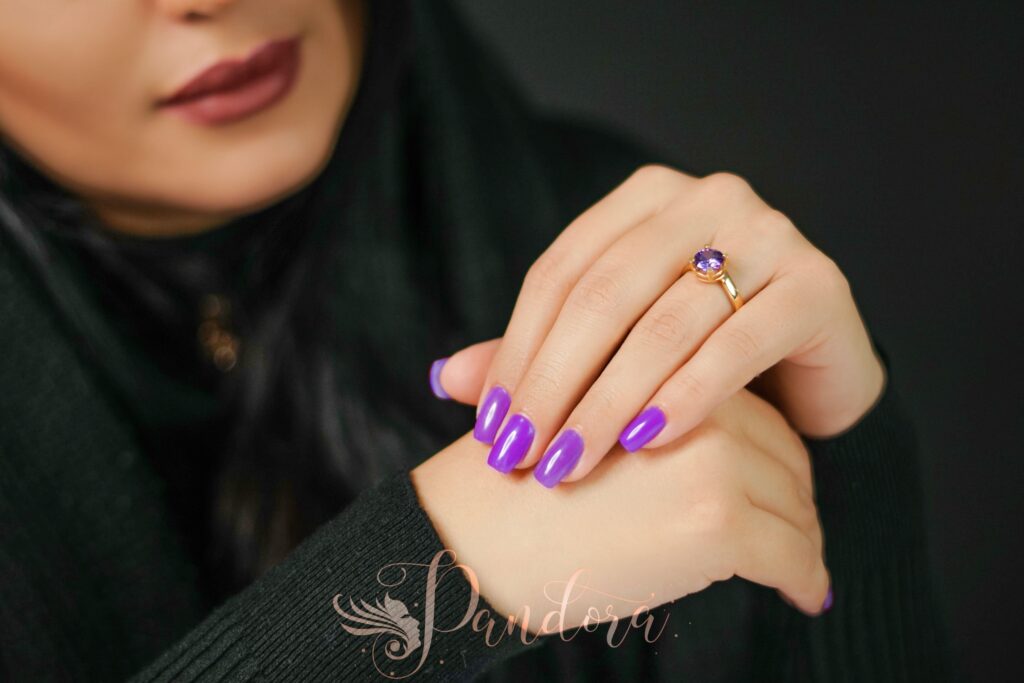 Healthy fingernails after a professional manicure at Pandora Nail Spa