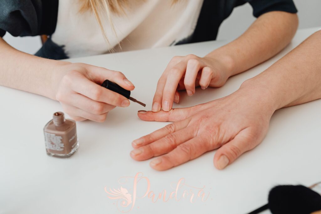 Professional manicure at Pandora Nail Spa in Lafayette