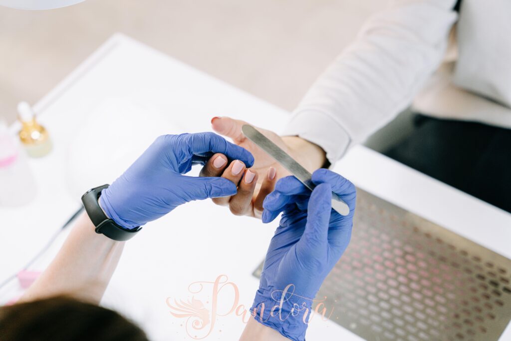 What is a manicure? Nail shaping and cuticle care at Pandora Nail Spa in Lafayette, CA.