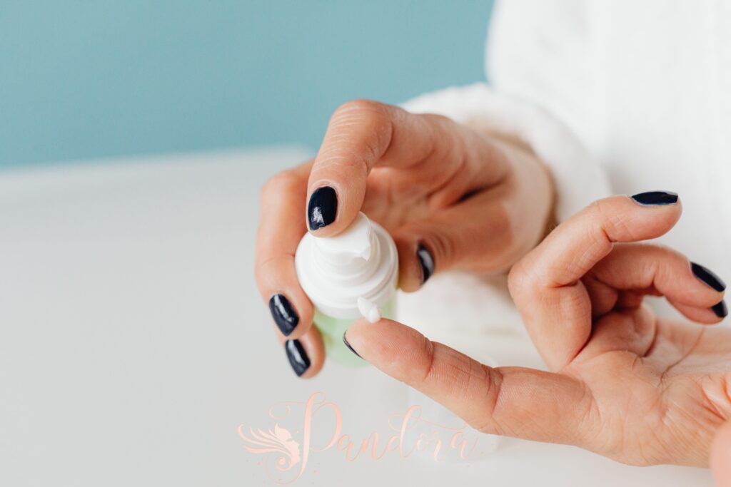 Manicure tools and nail polish at Pandora Nail Spa Lafayette