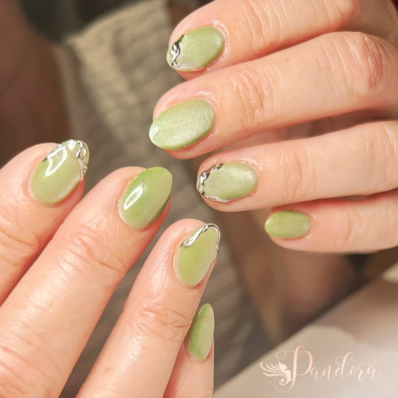 Pistachio dreams and liquid silver! 🌿✨ We are completely mesmerized by the ethereal glow of 2026-08-20 - pic.png! This stunning
